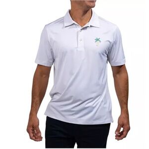 Chubbies The Palm Co-Pilot Performance Polo shirt Large white palm tree golf